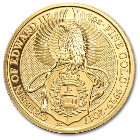 1 Oz Queen S Beasts Greif Gold 2017 Baltic Edelmetalle