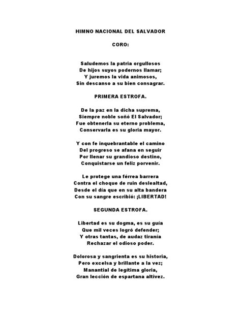 Himno Nacional Del Salvador