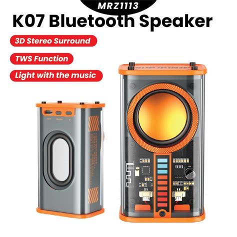 K07 Bluetooth Speaker Transparent Mech Audio TWS Two Machine