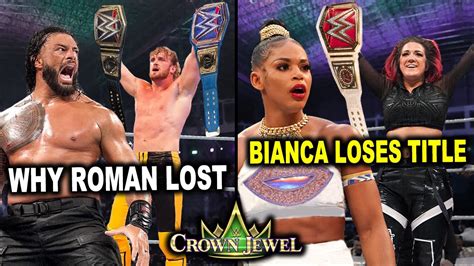 Wwe Crown Jewel All Losers Revealed For Every Ppv Match Roman