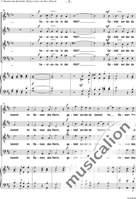 Heilig Ist Gott Der Herr Zebaoth 2 Sanctus Felix Mendelssohn Bartholdy Sheet Music To