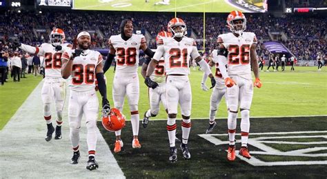 Cleveland Browns defense against the Baltimore Ravens, November 28 ...