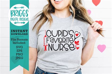 Cupids Favorite Nurse Valentines Day Nursing Svg