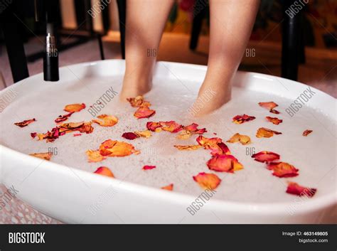 Female Feet Soaking Image And Photo Free Trial Bigstock