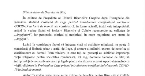 Punctul de vedere al Bisericii Creștine după Evanghelie din România cu