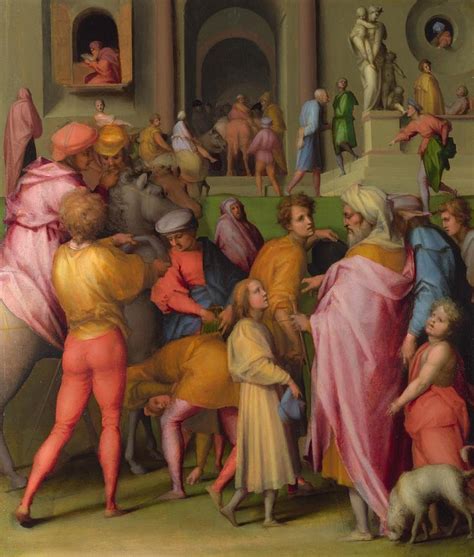 Joseph sold to Potiphar Painting by Jacopo Pontormo - Pixels