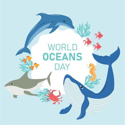 World Oceans Day 41858328 Vector Art At Vecteezy