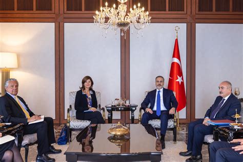 Minister Of Foreign Affairs Hakan Fidan Met With Tahsin Ertu Rulo Lu