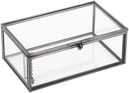 Amazon Utopz Clear Beveled Glass Jewelry Keepsake Box Home Decor