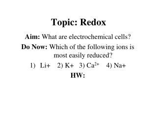 Ppt Topic Electrochemical Cells Powerpoint Presentation Free