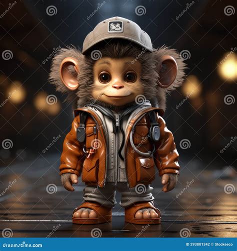 Super Cute 3d Cartoon Monkey with Urban Style - Limited Edition Toy