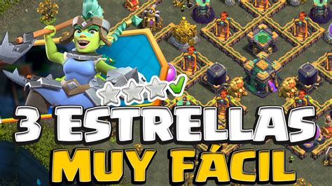 Facil Simo Estrellas Desafio Luchadora Duende Clash Of Clans Youtube