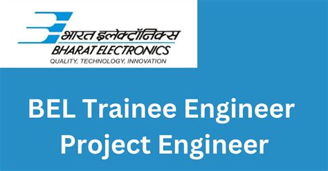 Bel Recruitment Trainee Engineer Project Engineer Vacancies