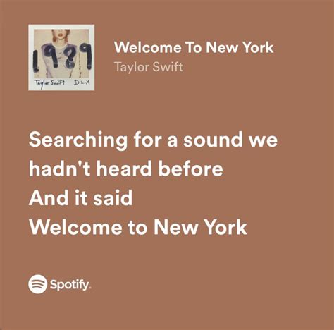 An Advertisement For Taylor Swift S New York Show With The Words Searching For A Sound We Had T