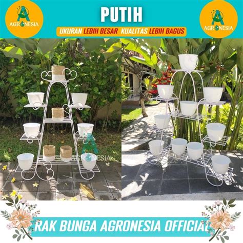 Jual Rak Tanaman Bunga Besi Minimalis Bertingkat Murah Dudukan Pot Besi