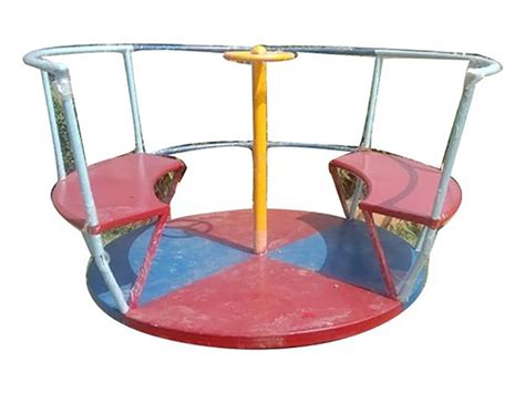 Iron And FRP Playground Equipment Mild Steel Merry Go Round Size 4 8