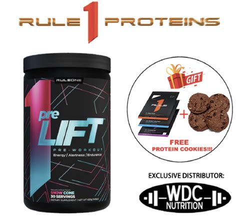 Rule 1 Pre Lift 30 Servings Pre Workout Energy Booster Strength