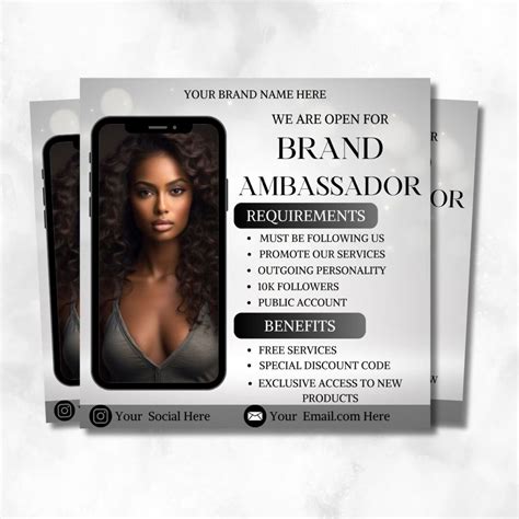 Brand Ambassador Flyer Diy Template Flyer Ambassador Request Ambassador Wanted Lashes Nails