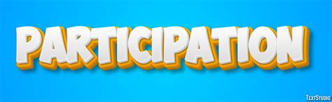 Participation Text Effect and Logo Design Word 
