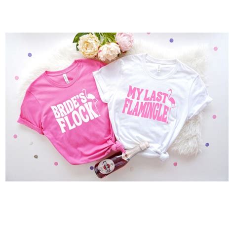 Last Flamingle Bachelorette Shirts Brides Flock Shirt Etsy