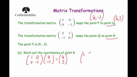 Matrix Transformations - Corbettmaths - YouTube