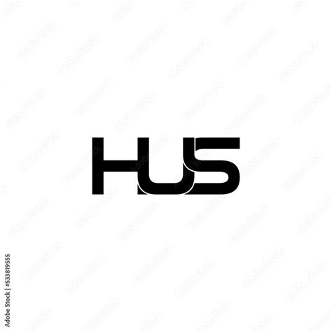 hus lettering initial monogram logo design Stock Vector | Adobe Stock