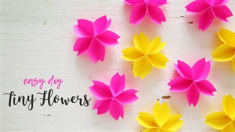 Diy Tiny Paper Flowers Paper Flower Making Youtube