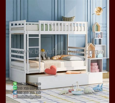 Tempat Tidur Tingkat Anak Model Minimalis Jati Terbaru Bawu Furniture