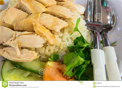 Arroz Da Galinha De Hainanese Imagem De Stock Imagem De Folha Chin S