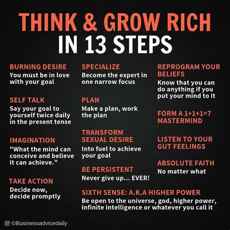 Think And Grow Rich Summary Life Lessons Personal Improvement Self