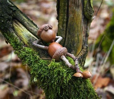 Acorn Man Acorn Crafts Nature Crafts Fairy Garden Crafts