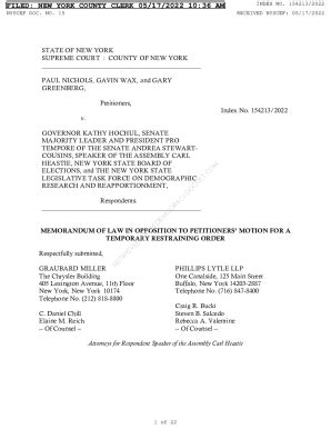 Fillable Online Nichols V Hochul MOL IOT Motion For TRO Fax Email