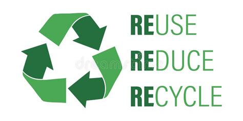 Motivational Banner. Recycling Symbol and an Emerging Slogan - Reuse, Reduce, Recycle. Concept ...