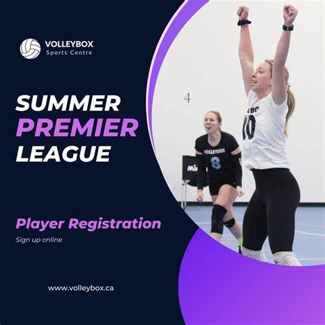 Player Registration Premier League Summer Volleybox Sports