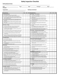 HOT WORK PERMIT CHECKLIST