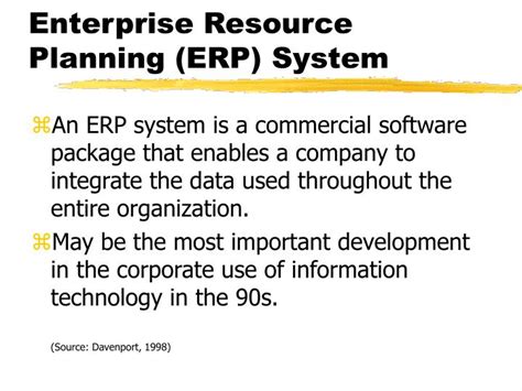 Ppt Enterprise Resource Planning Erp System Powerpoint Presentation