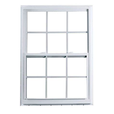 American Craftsman 36 In X 36 In 2300 Series Single Hung Fin Vinyl Window With Grilles White