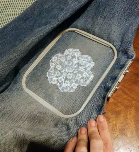 how to use embroidery machine on jeans - Nikki Walls