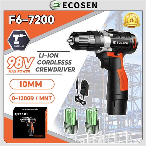 Jual ECOSEN Mesin Bor Cordless Bor Baterai Bor Listrik Besi Kayu Full