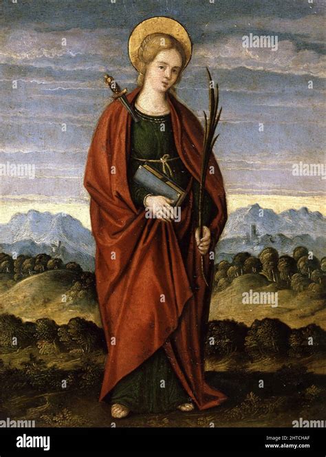 Saint Justina Of Padua C 1520 Found In The Collection Of The