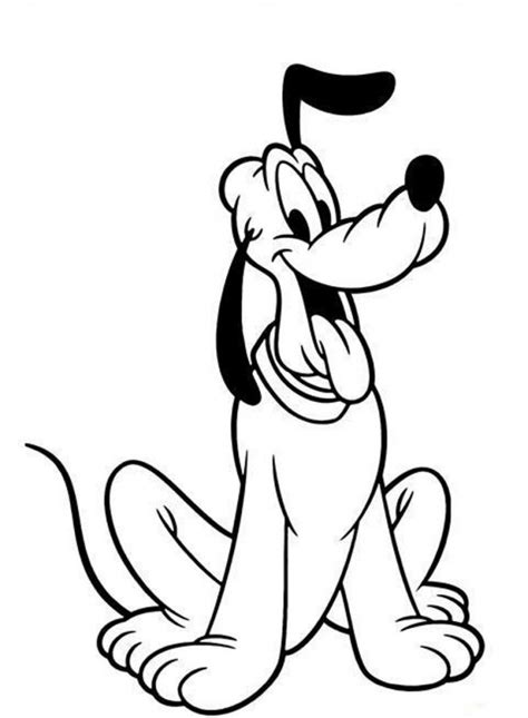 Coloriage Pluto walt disney dessin gratuit à imprimer