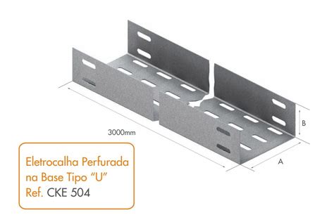 Eletrocalha Perfurada Na Base Tipo U Calhas Kennedy