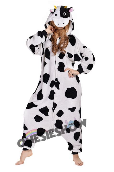 Cow Kigurumi Onesie Pajamas Polar Fleece Animal Unisex Costumes Cheap