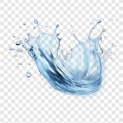 Premium PSD | Transparent water splash on transparency background psd