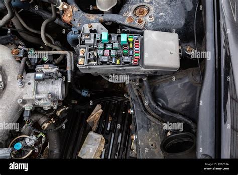 A Honda Fuse Box Stock Photo Alamy
