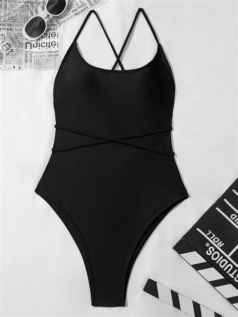 Criss Cross One Piece Swimsuit Shein South Africa