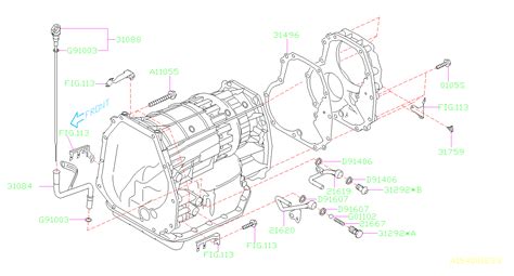 Subaru Impreza Wagon Automatic Transmission Dipstick Aa