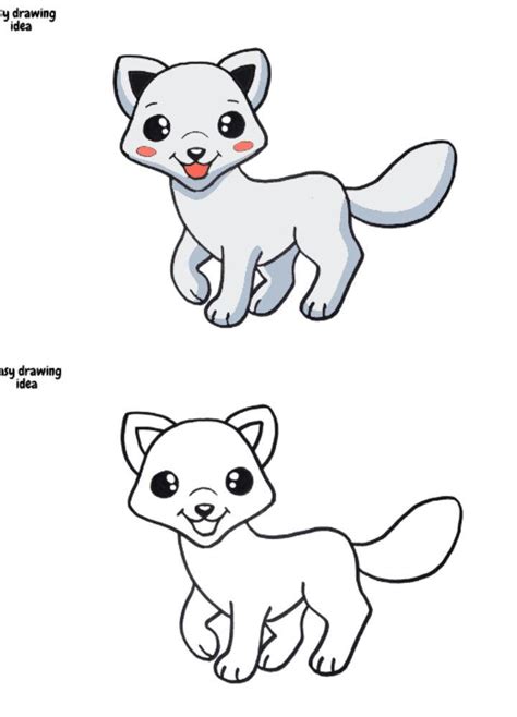 Easy Arctic Fox Drawing Ideas How To Draw