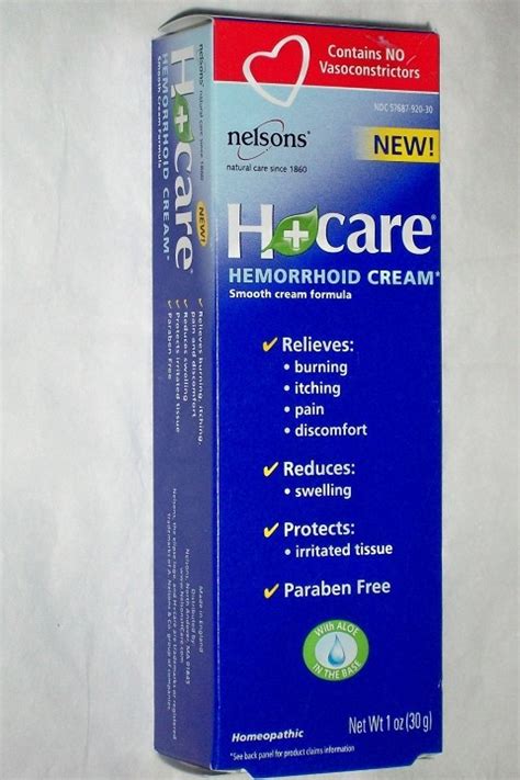 Nelsons H+Care Hemorrhoid Cream - FREE Shipping