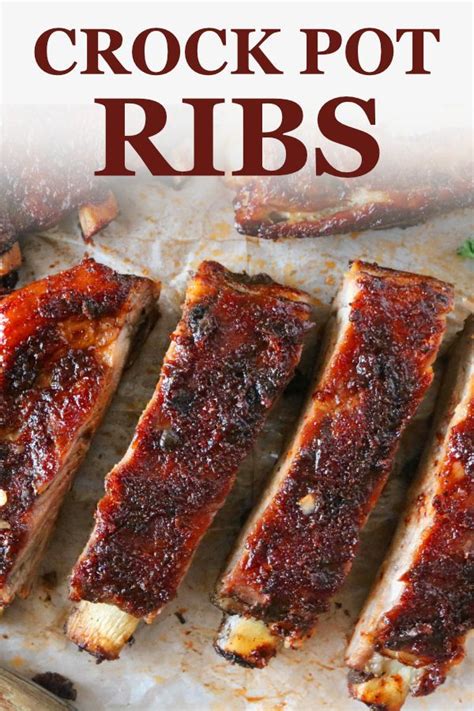 Slow Cooker Spare Ribs Recipe Crockpot Ribs Pork Spare Ribs Crock Pot Rib Recipes